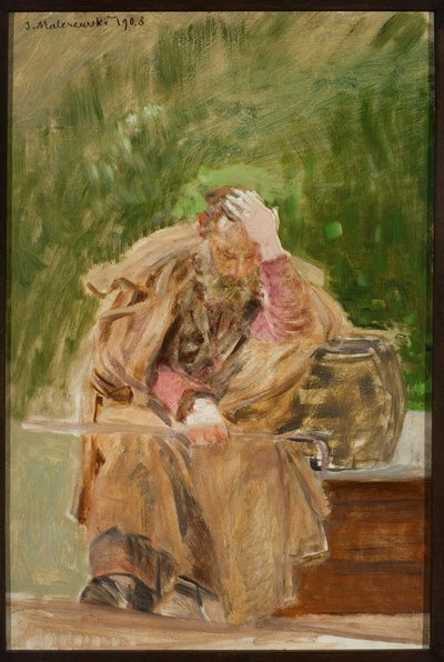 Alter Mann am Brunnen von Jacek Malczewski