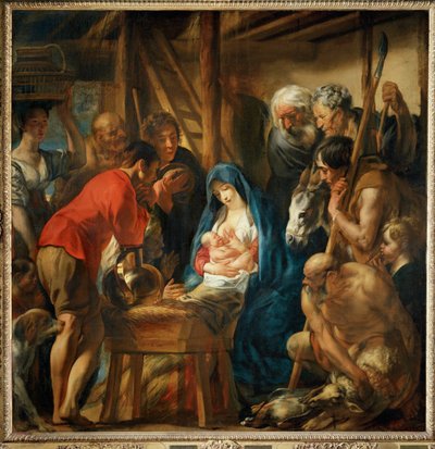 Die Anbetung der Hirten von Jacob (studio of) Jordaens