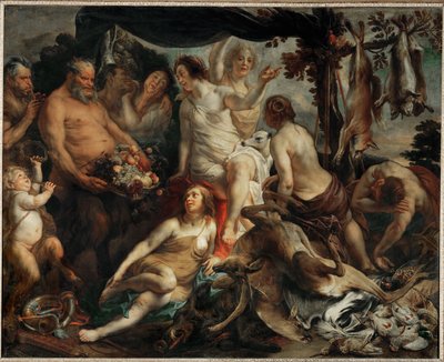 Le repos de Diane chasseresse - Diana ruht nach der Jagd von Jacob (studio of) Jordaens
