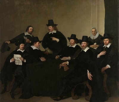 Regenten des Nieuwe Zijds Instituts für die Außenhilfe der Armen, Amsterdam, ca. 1650 von Jacob Adriaensz. Backer