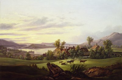 Blick über Bergen von Haukeland von Jacob Calmeyer