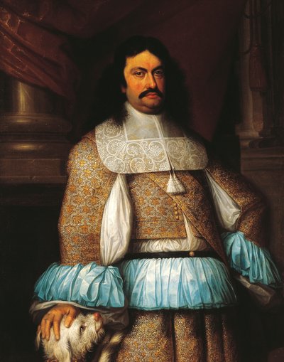 Porträt von Ranuccio II. Farnese (1630-1694), Herzog von Parma und Piacenza und Castro, Gemälde von Jacob Denys (1644-1708) (Detail) von Jacob Denys