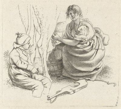 Melkende Frau von Jacob Ernst Marcus