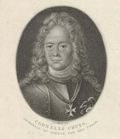 Porträt von Cornelius Cruys, Vizeadmiral der Kaiserlich Russischen Marine von Jacob Ernst Marcus
