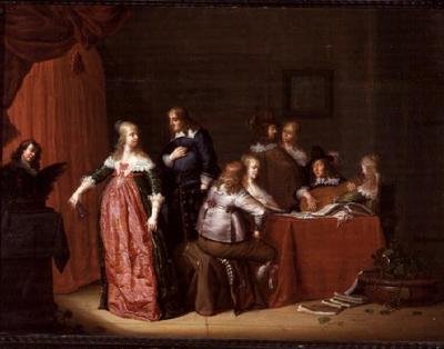 Fest in einem Innenraum von Jacob F. van der (follower of) Merck