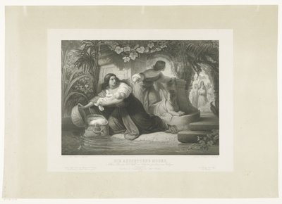 Moses wird in das Binsenkörbchen gelegt von Jacob Felsing