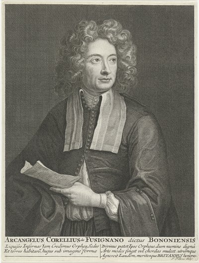Porträt des Komponisten und Geigers Arcangelo Corelli 1653-1713 von Jacob Folkema