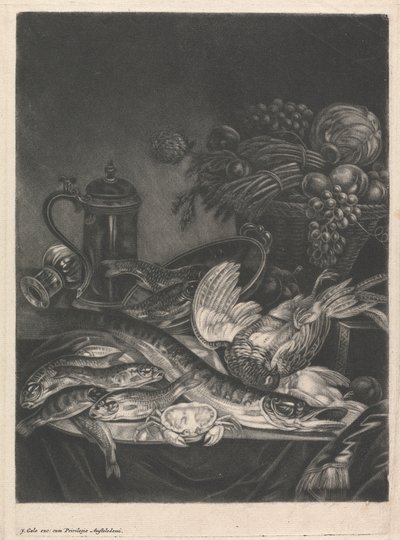 Stillleben mit Fisch und Geflügel von Jacob Gole