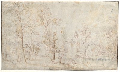 Wasserburg und Dorf von Jacob Grimmer