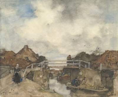 Niederländischer Kanal, Rijswijk, zweite Hälfte des 19. Jahrhunderts von Jacob Henricus Maris
