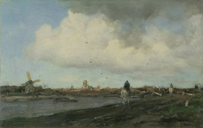 Landschaft mit Windmühlen, 1890-5 von Jacob Henricus or Hendricus Maris