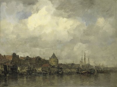 Der Schreierstoren von außen in Amsterdam von Jacob Henricus or Hendricus Maris