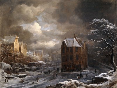Ansicht des Hekelveld, Amsterdam, im Winter, Blick nach Süden von Jacob van Ruisdael