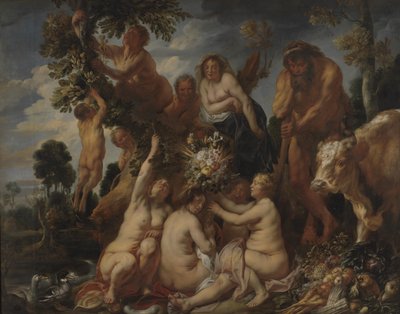 Achelous von Herkules besiegt. Der Ursprung des Füllhorns. (Allegorie der Fruchtbarkeit) von Jacob Jordaens
