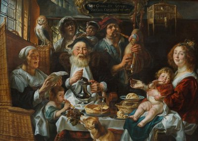 Wie die Alten singen, so zwitschern die Jungen von Jacob Jordaens
