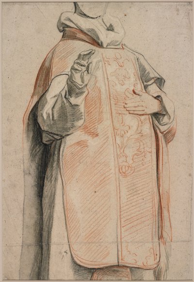 Studie einer Figur im Priestergewand von Jacob Jordaens