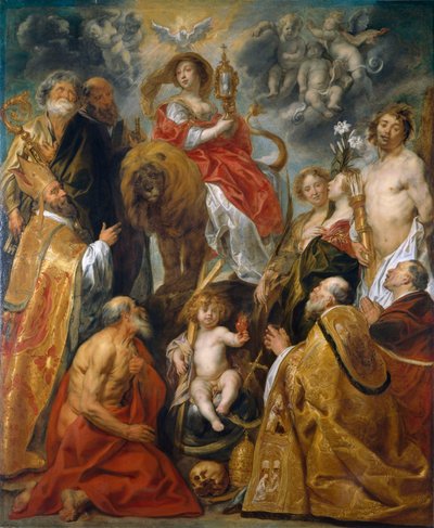 Die Verehrung der Eucharistie von Jacob Jordaens