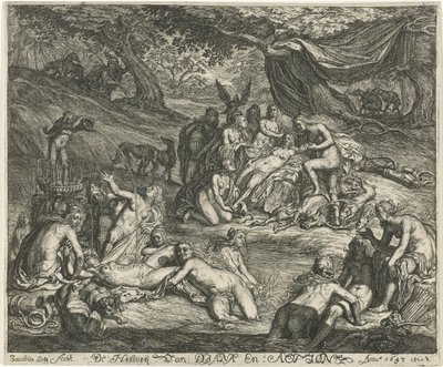 Diana entdeckt die Schwangerschaft von Callisto (Die Geschichte von Diana und Acteon) von Jacob Lois