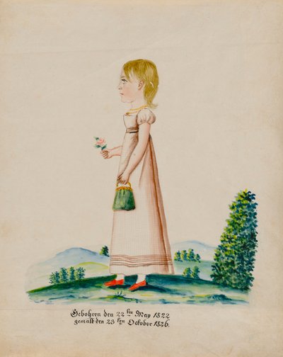 Porträt von Sarah Musser, 1826 von Jacob Maentel