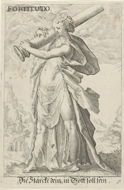Kraft (Fortitudo) von Jacob Matham (attributed to)