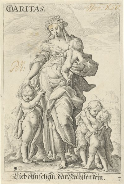 Liebe (Caritas) von Jacob Matham (attributed to)