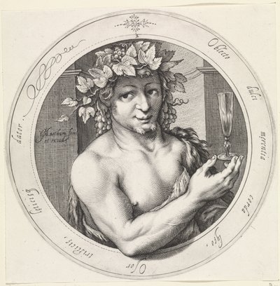 Bacchus mit Glas von Jacob Matham
