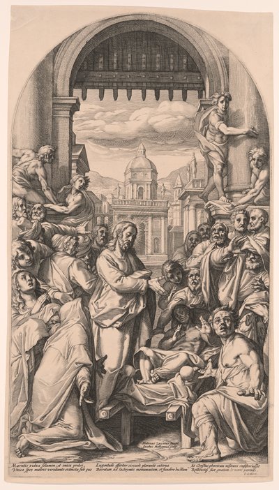 Christus erweckt den toten Sohn der Witwe von Nain von Jacob Matham