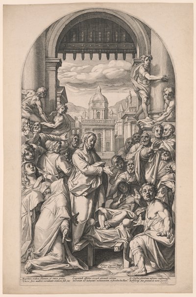Christus erweckt den Sohn der Witwe von Nain von Jacob Matham