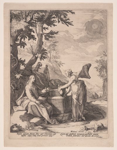 Christus und die Frau von Samaria von Jacob Matham