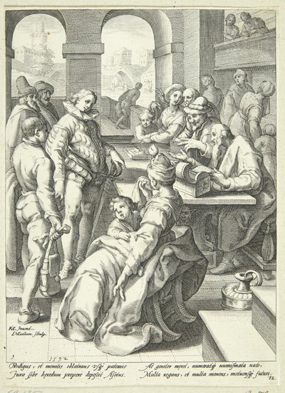 Der verlorene Sohn erhält sein Erbe von Jacob Matham