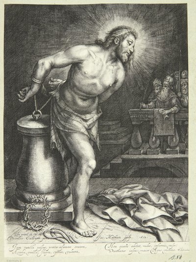 Jesus an der Säule (nach der Geißelung) von Jacob Matham
