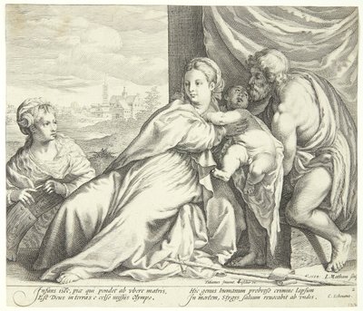 Madonna und Kind mit Johannes dem Täufer und St. Katharina von Jacob Matham