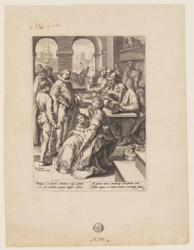 Der verlorene Sohn erhält sein Erbe, aus Die Geschichte des verlorenen Sohnes von Jacob Matham