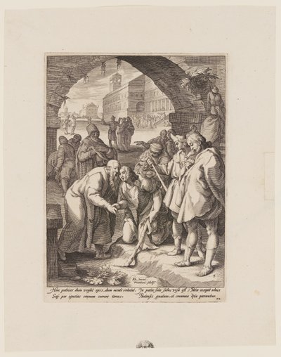 Die Rückkehr des verlorenen Sohnes, aus Die Geschichte des verlorenen Sohnes von Jacob Matham