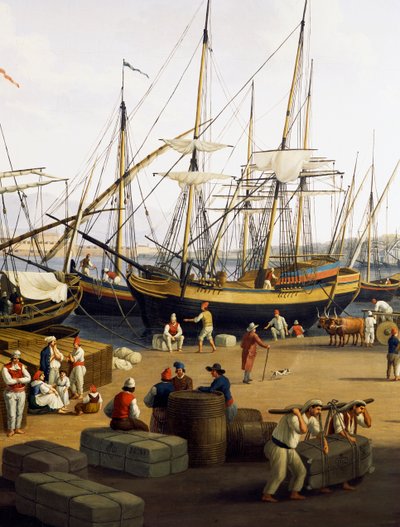 Hafenarbeiter (Detail) von Jacob Philippe Hackert