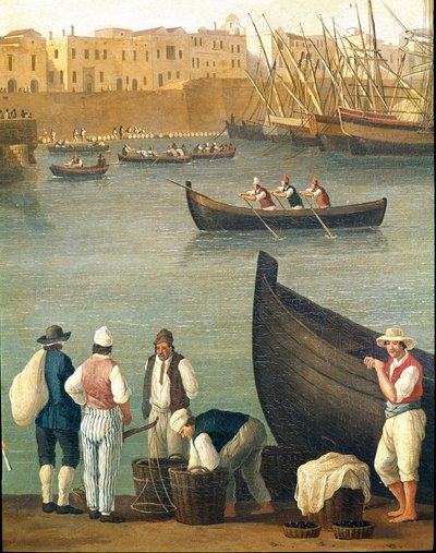 Muschelfischer aus Monopoli, Apulien, Italien von Jacob Philippe Hackert