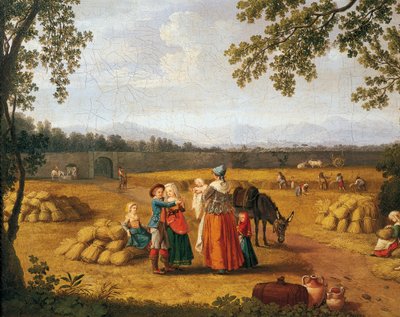 Königliche Familie bei der Ernte auf dem Carditello-Anwesen von Jacob Philippe Hackert