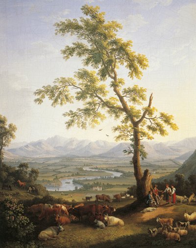 Frühling, Blick auf Volturno und Matese von Jacob Philippe Hackert