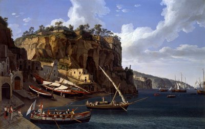 Blick auf die kleine Marina in Sorrent von Jacob Philippe Hackert
