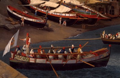 Blick auf die kleine Marina in Sorrent von Jacob Philippe Hackert