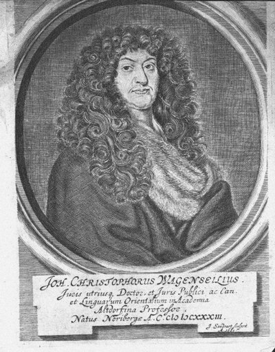 Porträt von Johann Christoph Wagenseil 1633-1705, Ende des 17. Jahrhunderts von Jacob Sandrart von