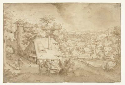 Landschaft mit Abraham und Isaak von Jacob Savery (I)