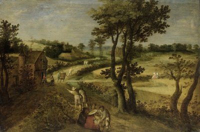Landschaft mit Kornfeldern von Jacob Savery (II) (attributed to)