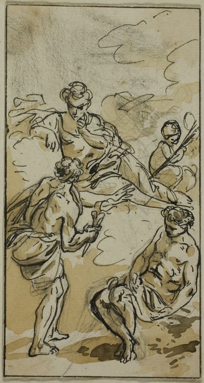 Göttin erscheint zwei Figuren von Jacob Wilhelm Mechau
