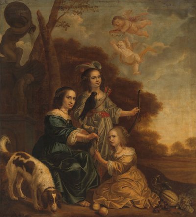 Porträt von Geertruyt, Margriet und Anna Delff von Jacob Willemsz Delff