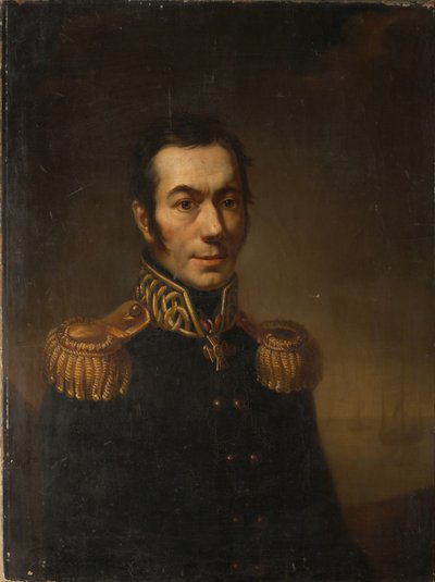 Porträt des Schriftstellers Platon Jakowlewitsch Gamaleya 1766-1817 von Jacob Zalessky