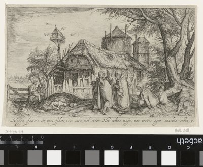 Landschap met Roma bij boerderij von Jacob de Gheyn (II)