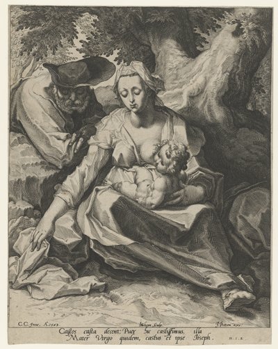 Ruhe auf der Flucht nach Ägypten von Jacob de Gheyn (II)