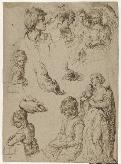 Studie von Händen und Figuren von Jacob de Gheyn (II)