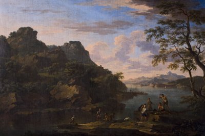Klassische Landschaft mit Figuren, spätes 17. Jahrhundert von Jacob de Heusch